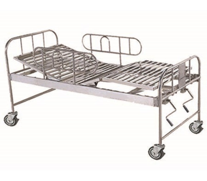 Hospital Bed [Powder Coated ] Two Function-image